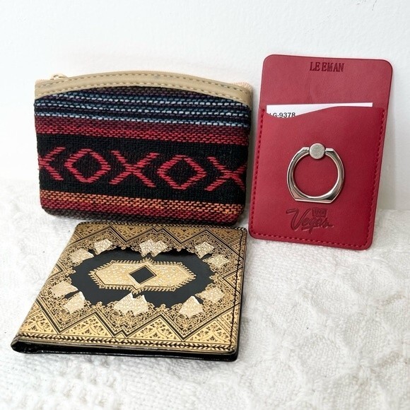 Travel Tourist Accessories Bundle Italian Wallet South American Coin Purse Vegas - Picture 1 of 10